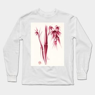 Inspiration - Sumie ink brush zen bamboo painting Long Sleeve T-Shirt